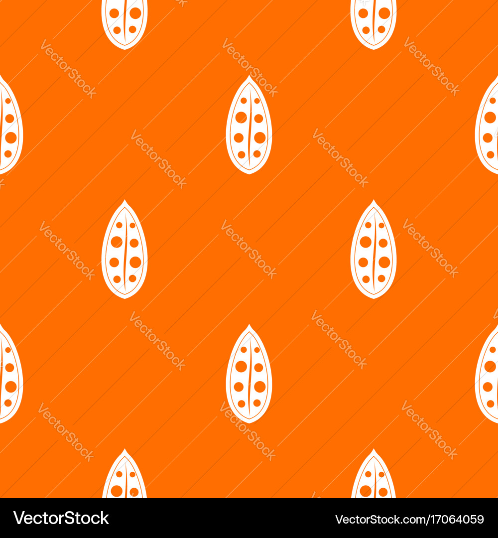 Cocoa pod pattern seamless vector image