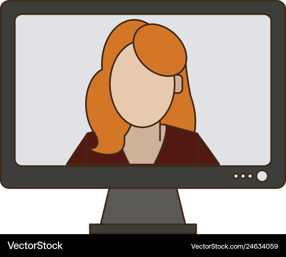 Computer Screen Display vector image