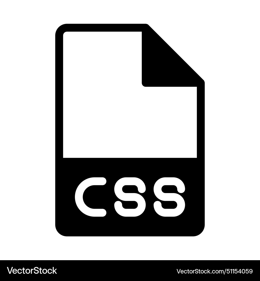 Css file type icon document files and folder Css file type icon document files and folder vector image