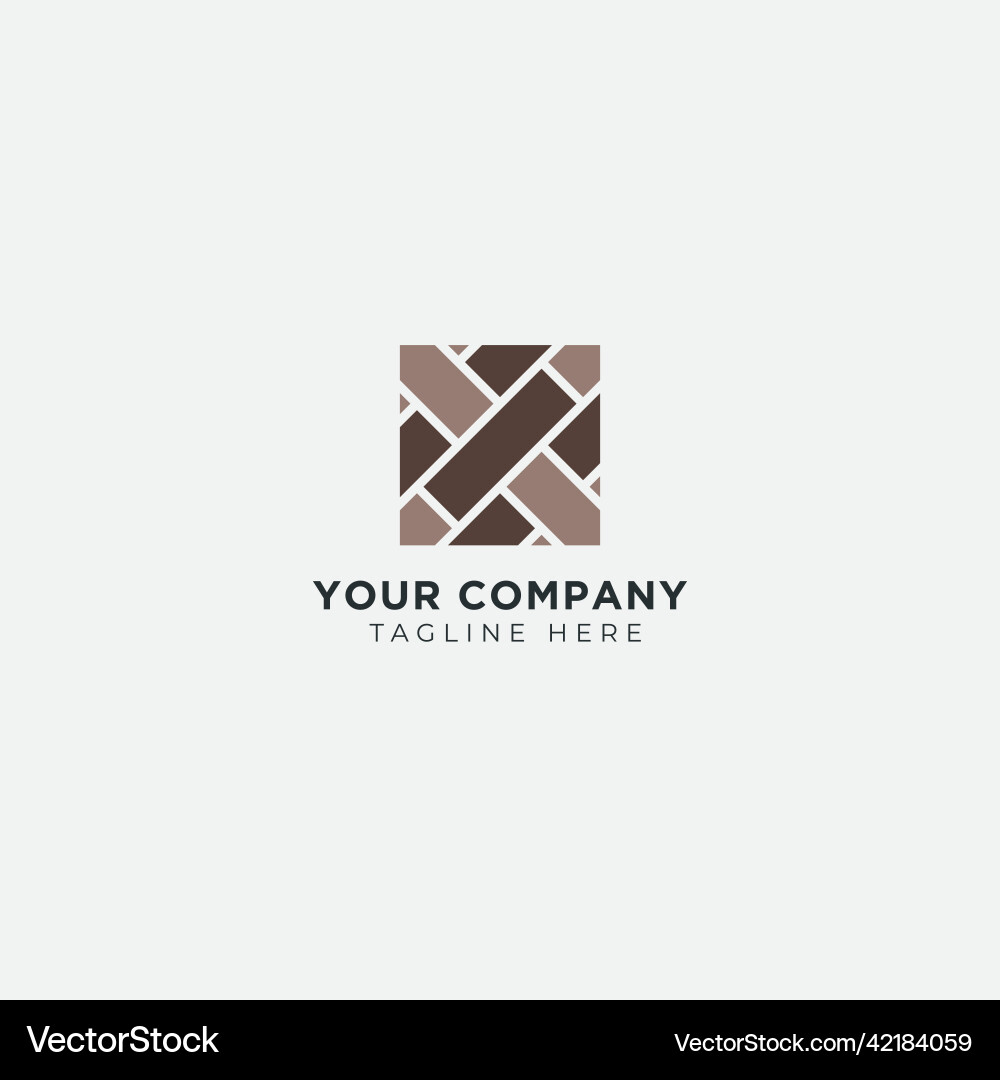 Decking pattern square logo texture Vector Image
