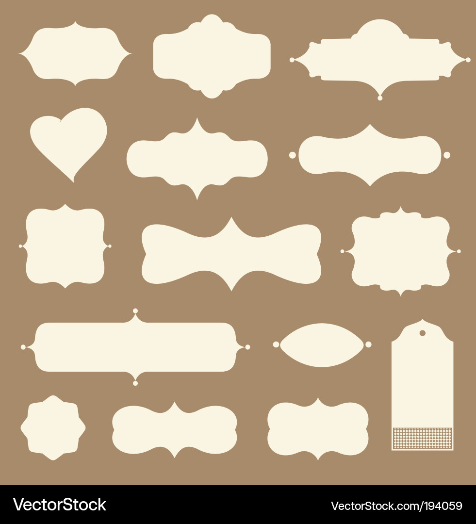 Decorative Label & Badge Collection vector image