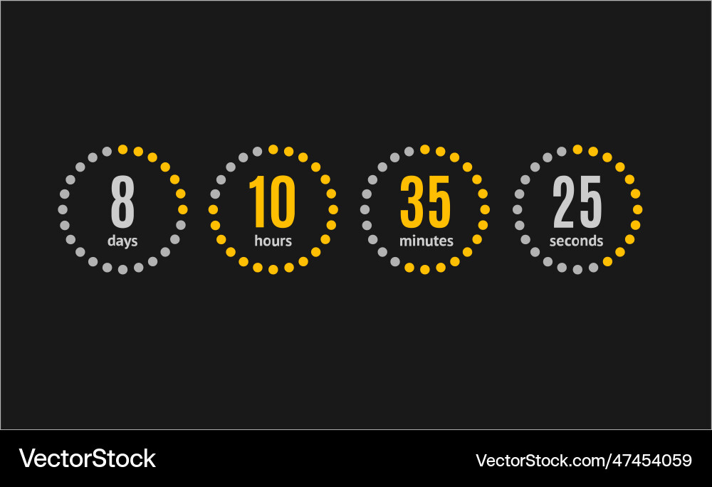Digital Countdown Timer Vector Image