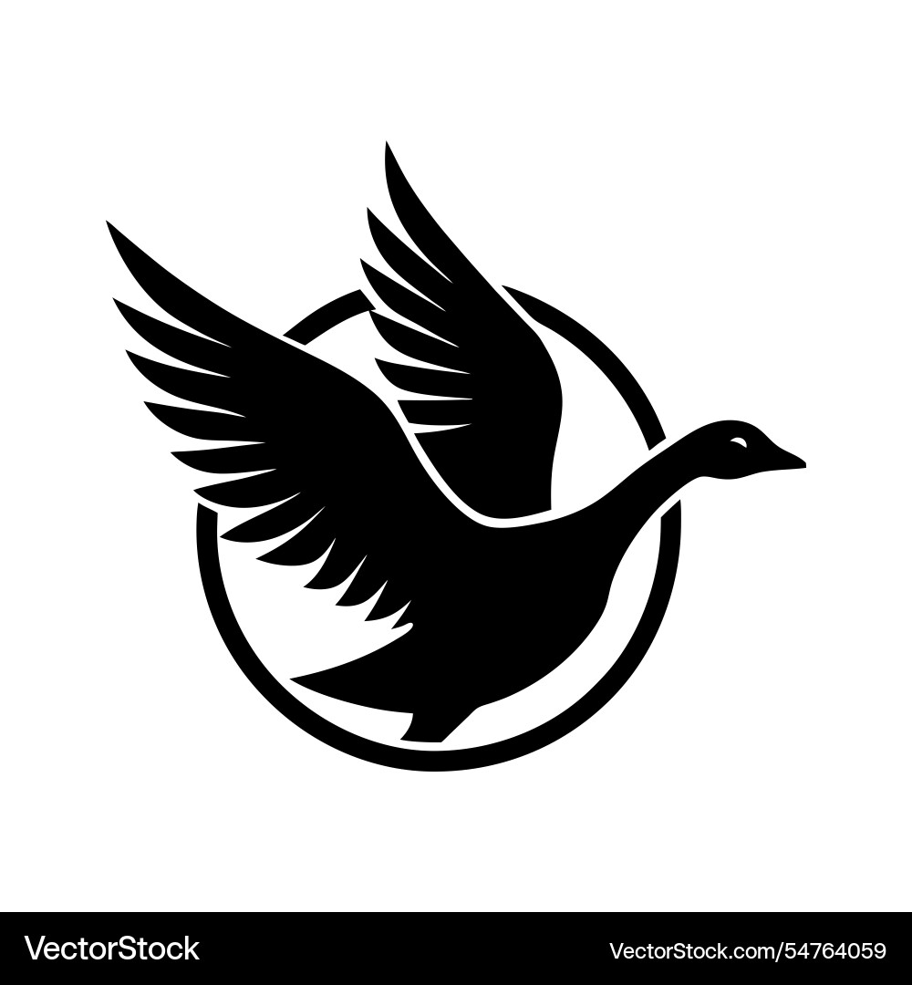 Elegante Goose Logo Silhouette vektorbild