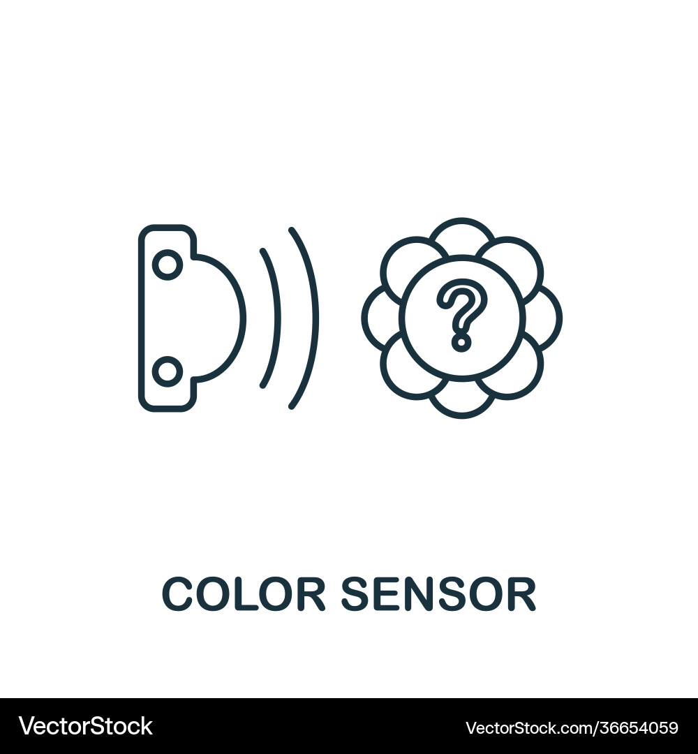 Farbsensor-Icon einfaches Element von Sensoren vektorbild