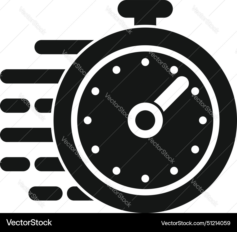 Fast duration of deadline icon simple Fast duration of deadline icon simple vector image