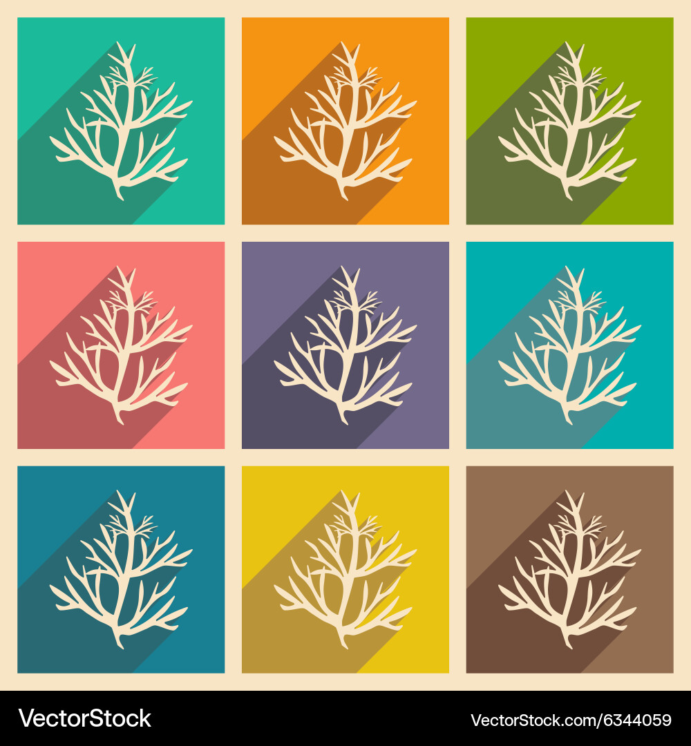 Flat with shadow concept and mobile application Vector Image