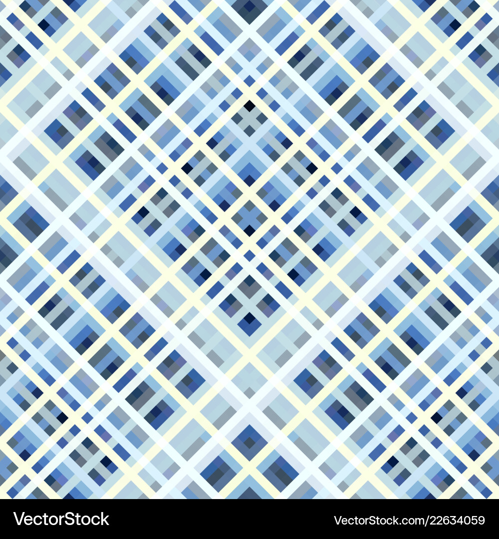 Geometric abstract diagonal plaid pattern in low Vector Image