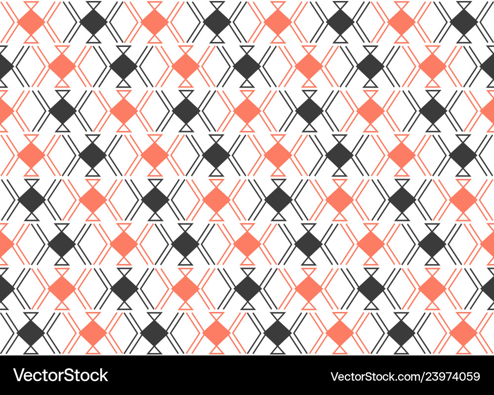 Geometric pattern with rhombus and lines elements Vector Image