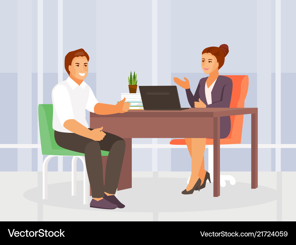 Interview with candidate Interview with candidate vector image