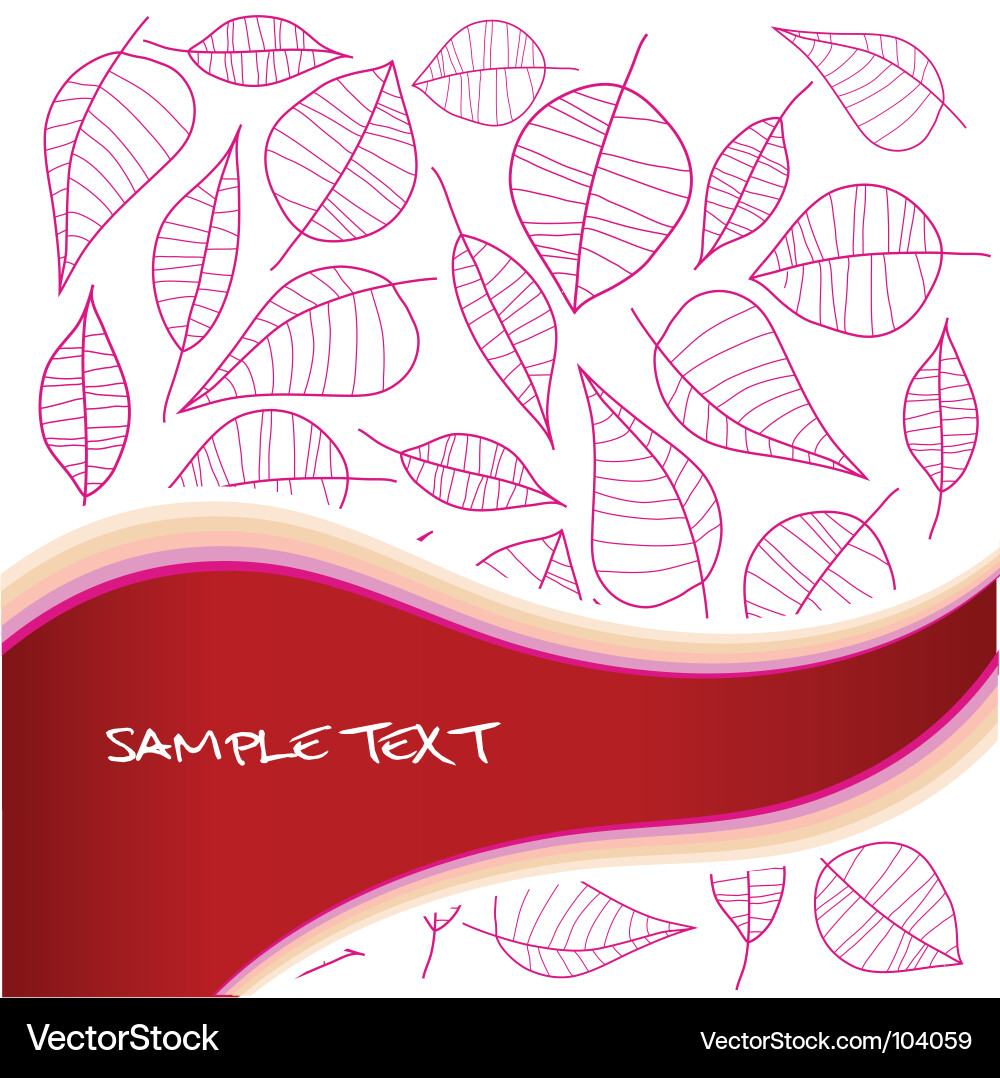 Leaf Pattern Background Vector Image