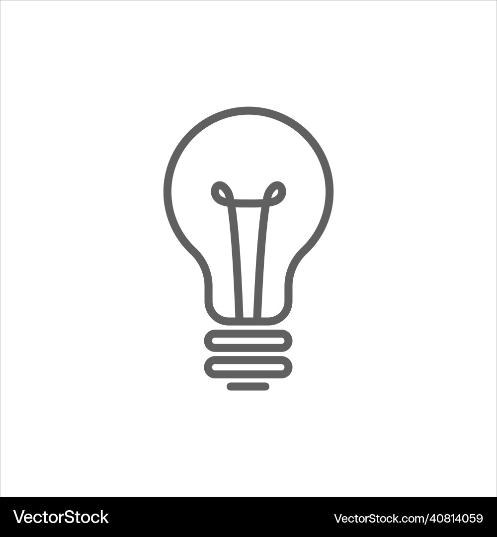 Light bulb line icon a simple element isolated vector image