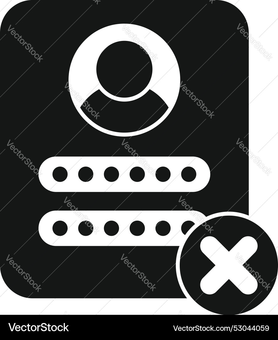 Login error showing access denied on account Login error showing access denied on account vector image