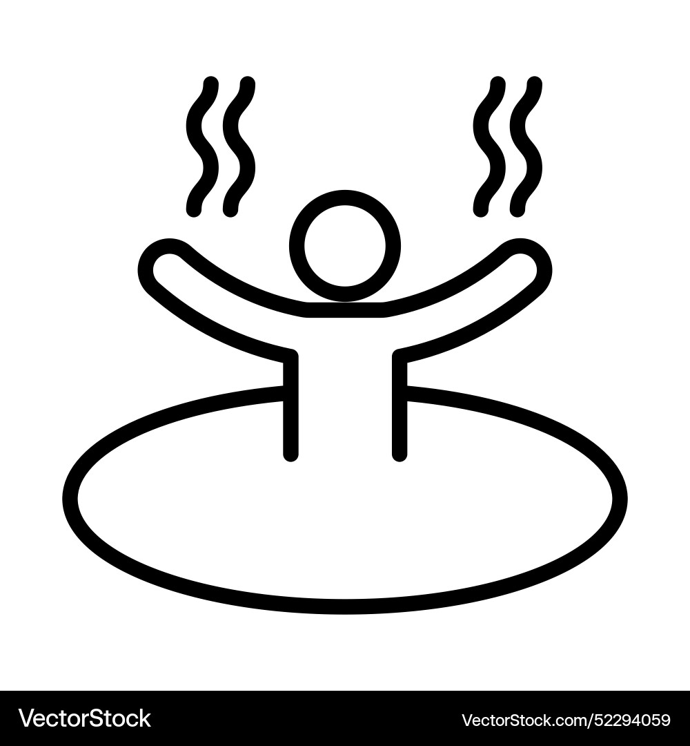 Man relaxing in jacuzzi icon linear logo mark Man relaxing in jacuzzi icon linear logo mark Vector Image