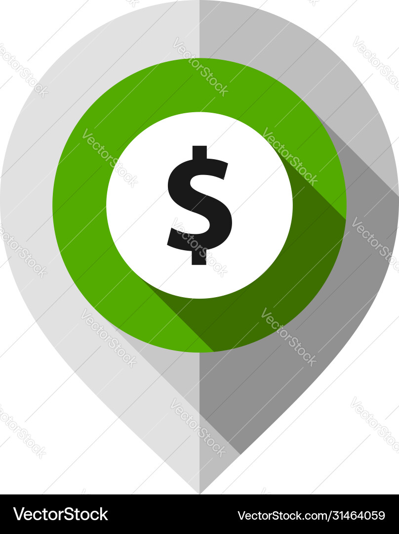 Map pin symbol dollar gps pointer folded from Map pin symbol dollar gps pointer folded from vector image