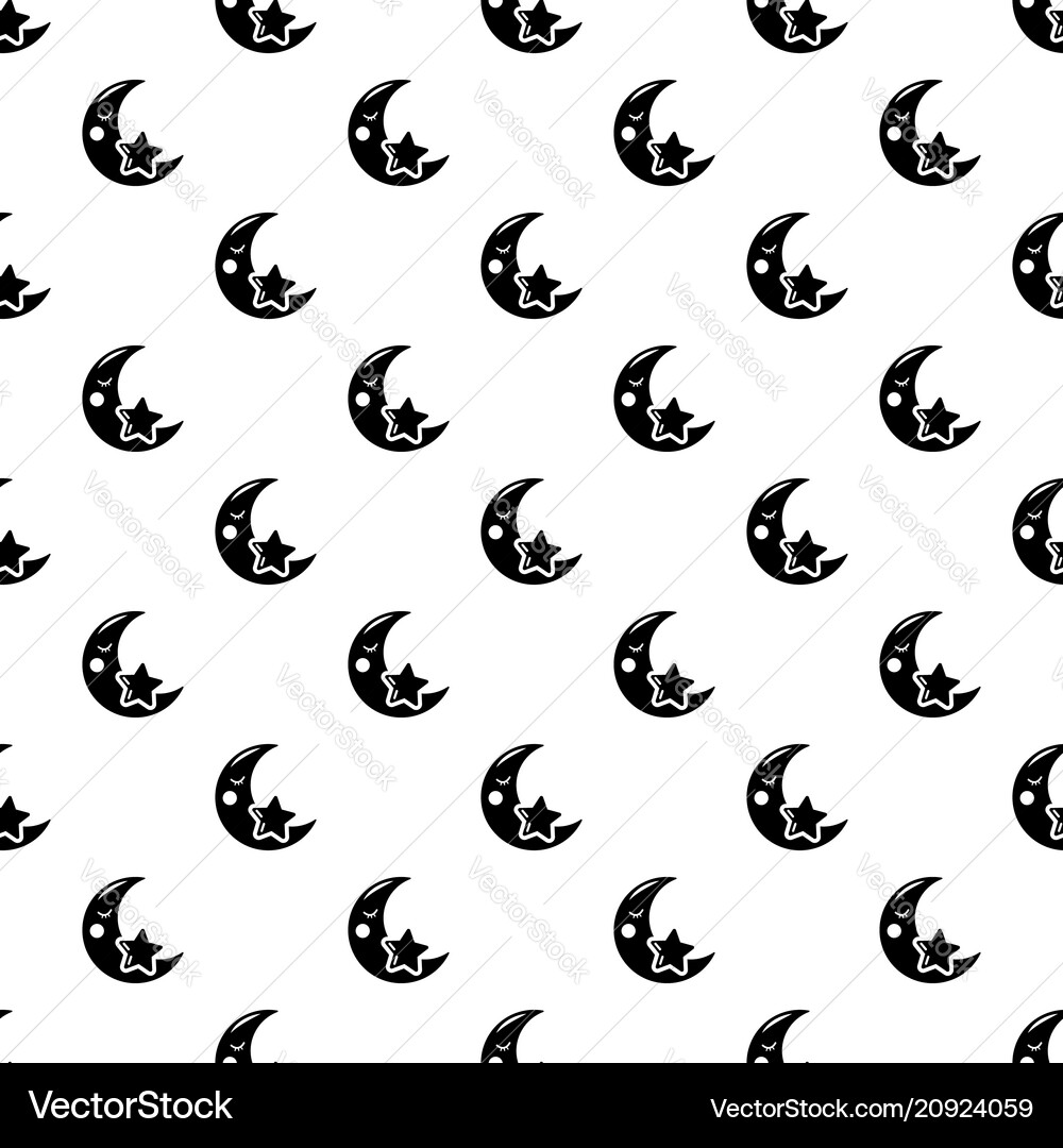 Moon pattern seamless Vector Image