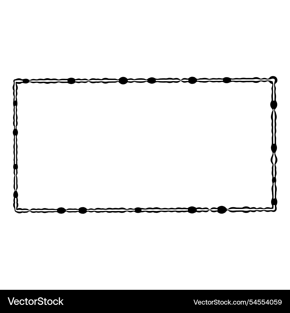 Rectangular frame with wavy lines Rectangular frame with wavy lines vector image