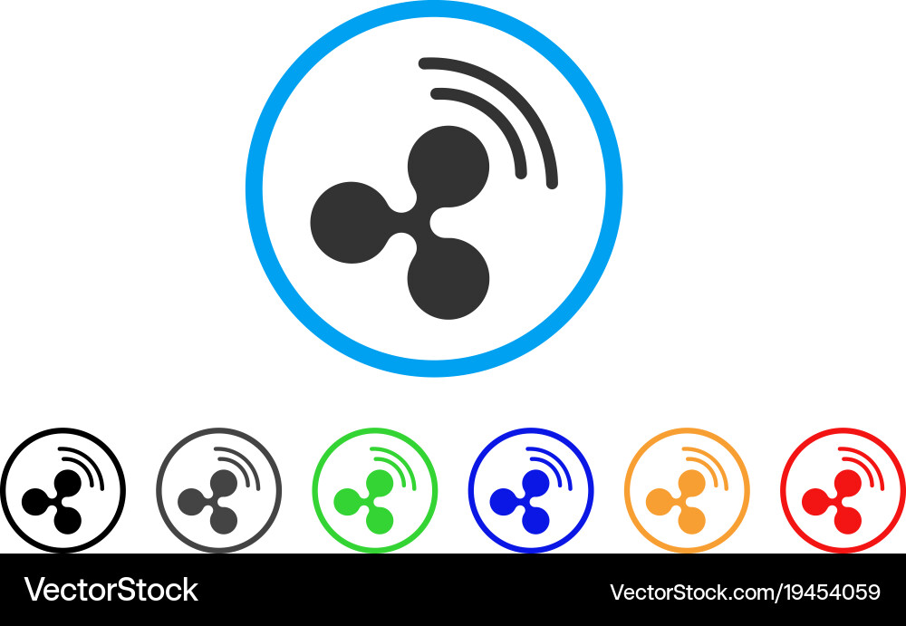 Ripple source signal rounded icon Vector Image