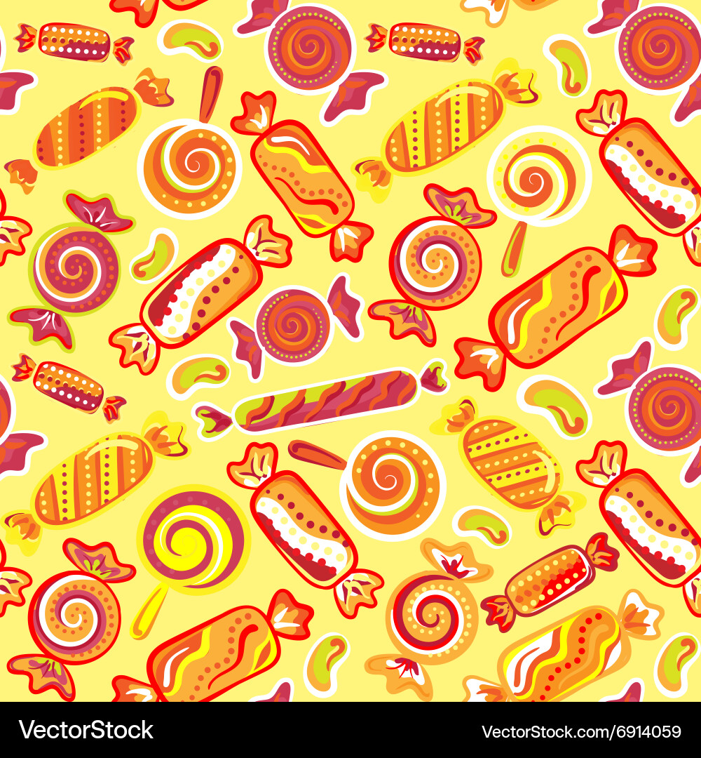 Seamless pattern background with lollipops Vector Image
