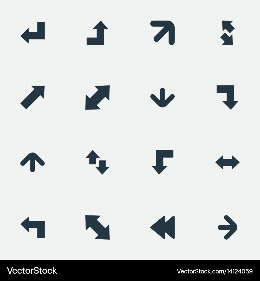 Set of simple cursor icons Vector Image