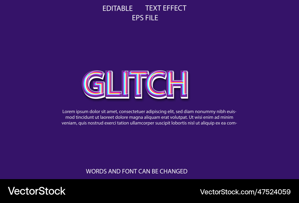 Text effect vector image