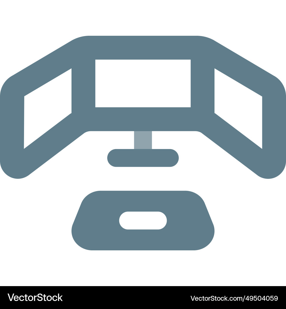 Use of multiple screens for expanded display vector image