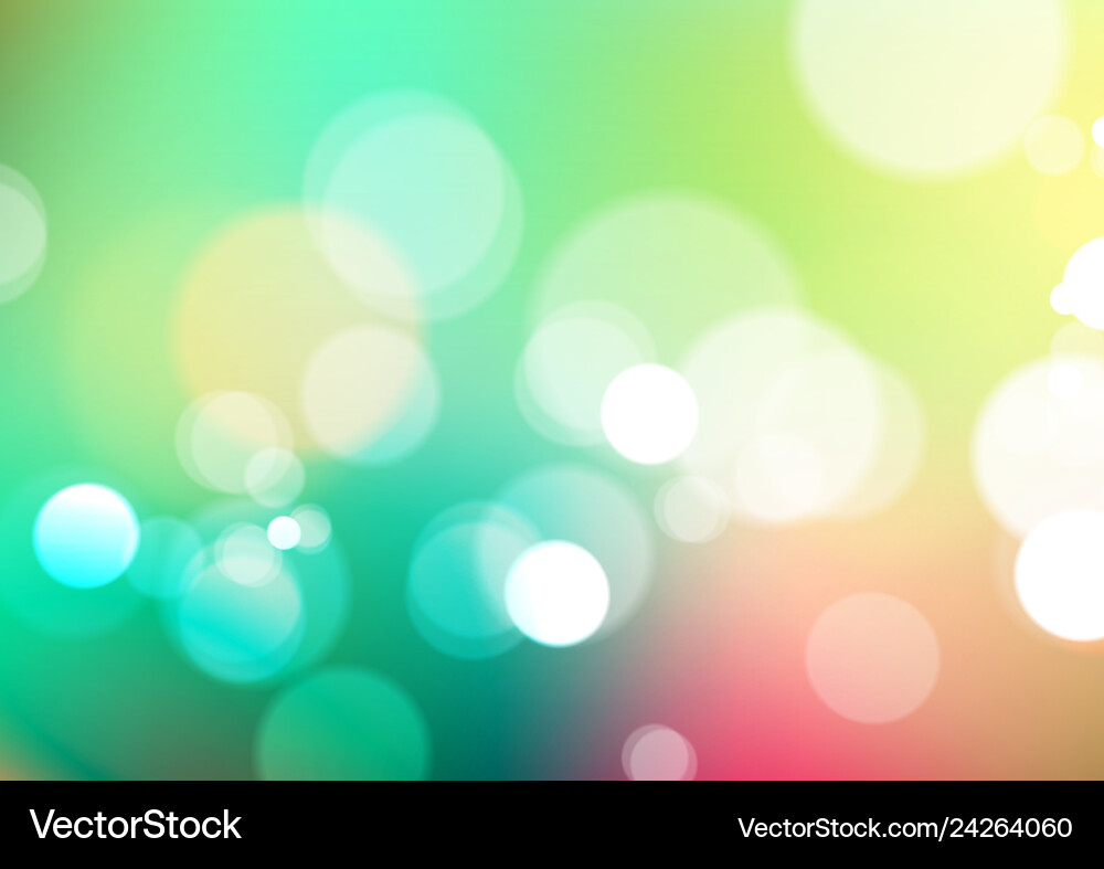 Abstract bokeh light on colorful background Vector Image
