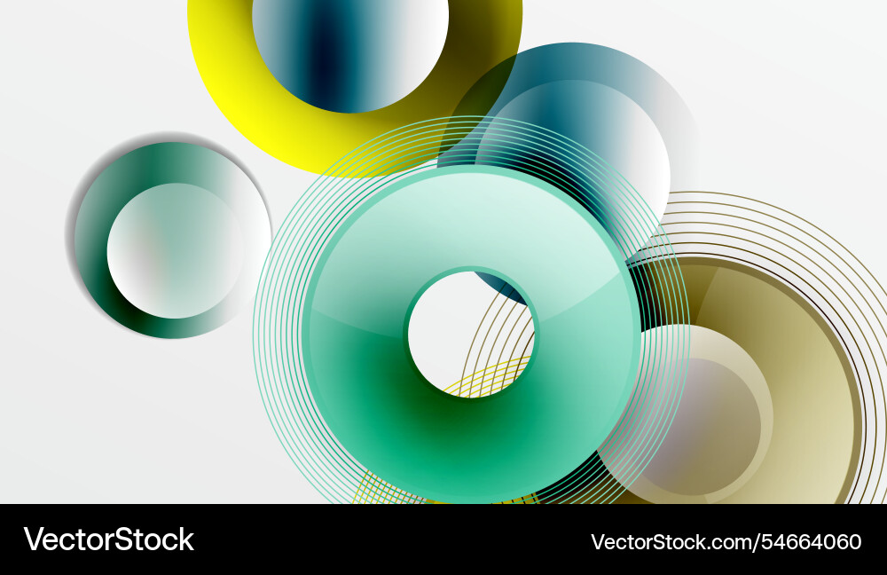 Abstract composition of overlapping circles Vector Image