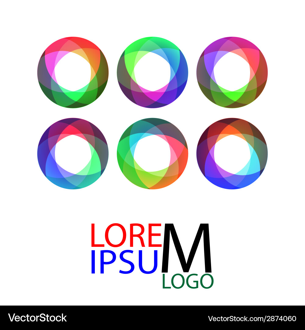 Abstract Loop Logo Set vector image