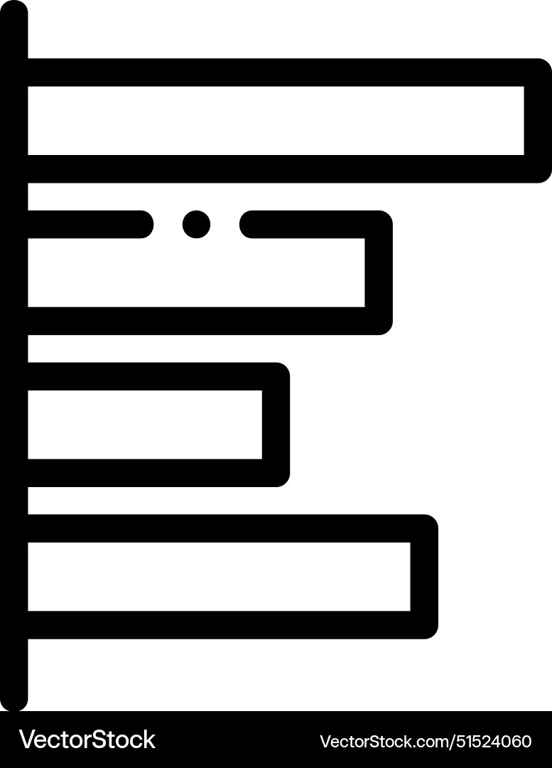 Bar chart icon thin linear style design isolated Bar chart icon thin linear style design isolated Vector Image