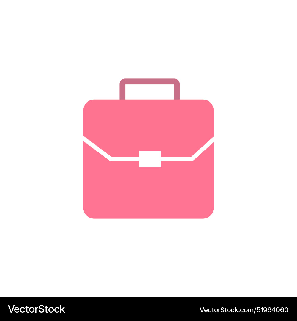 Briefcase icon in flat style with background Vector Image
