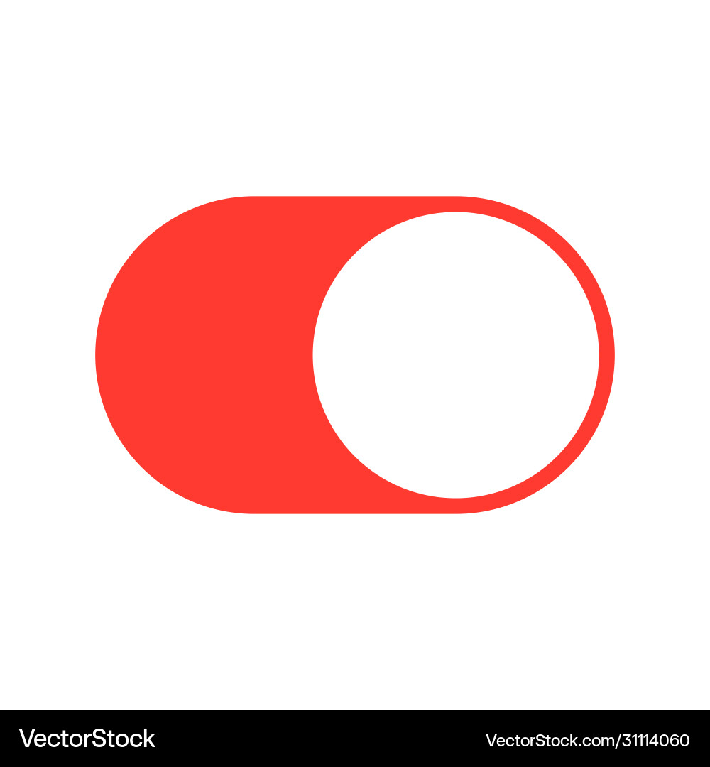 Button for turning on and off color Button for turning on and off color vector image