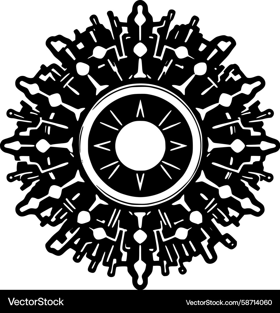 Circuit Mandala: Tech Pattern Vector Image