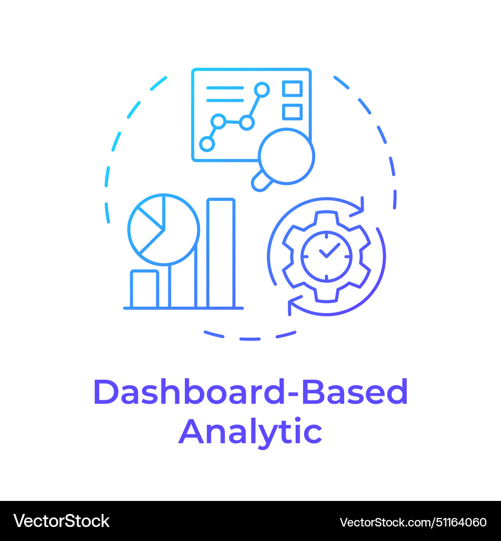 Dashboard based analytic blue gradient concept Dashboard based analytic blue gradient concept vector image