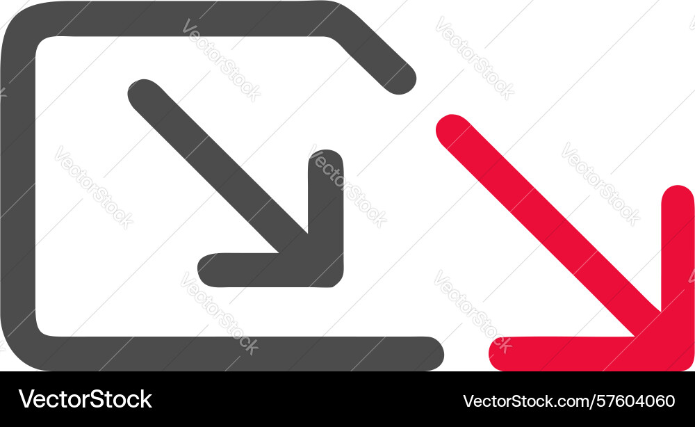 Expand window icon - resize or maximize interface vector image