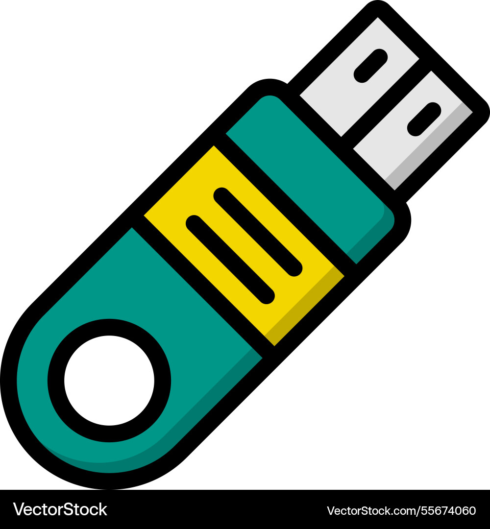 Flash disk icon design Vector Image