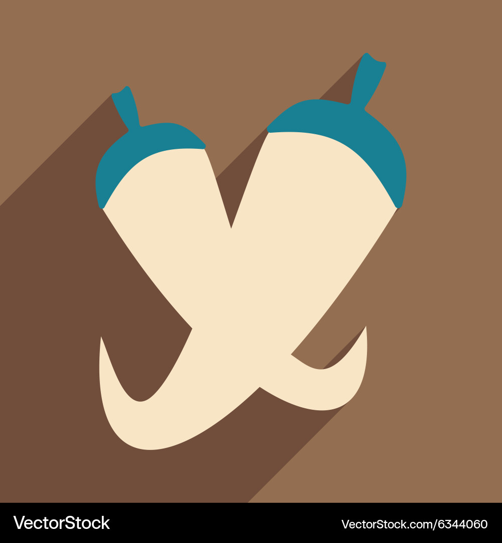 Flat with shadow icon and mobile application Vector Image