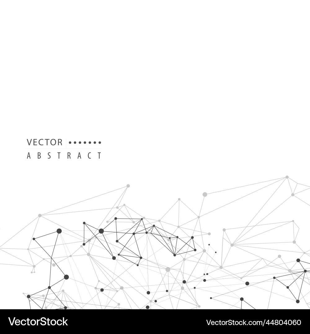 Geometric connected line and dots simple Vector Image