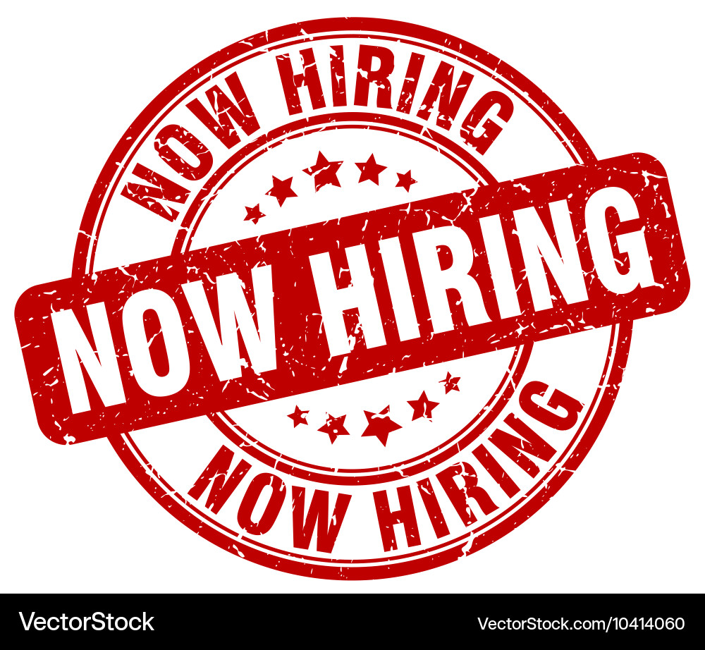 Hiring Stamp - Now Hiring Vector Image