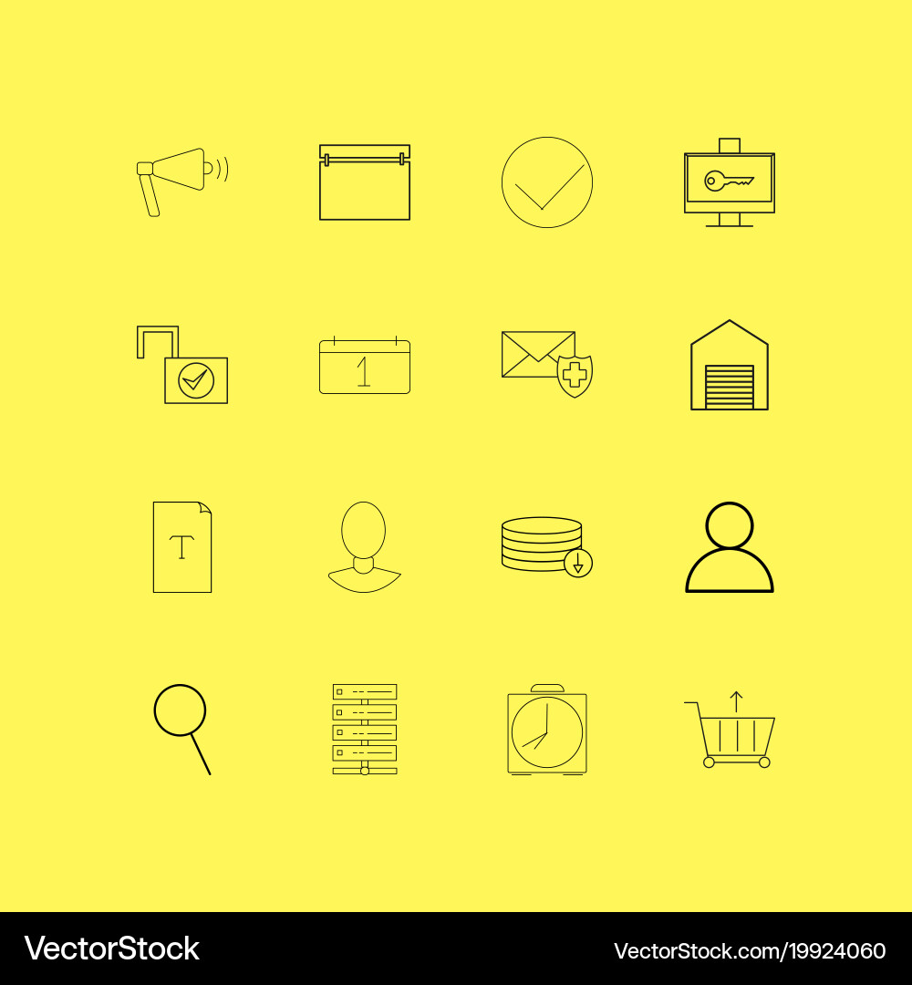 Internet of things linear icon set simple outline vector image