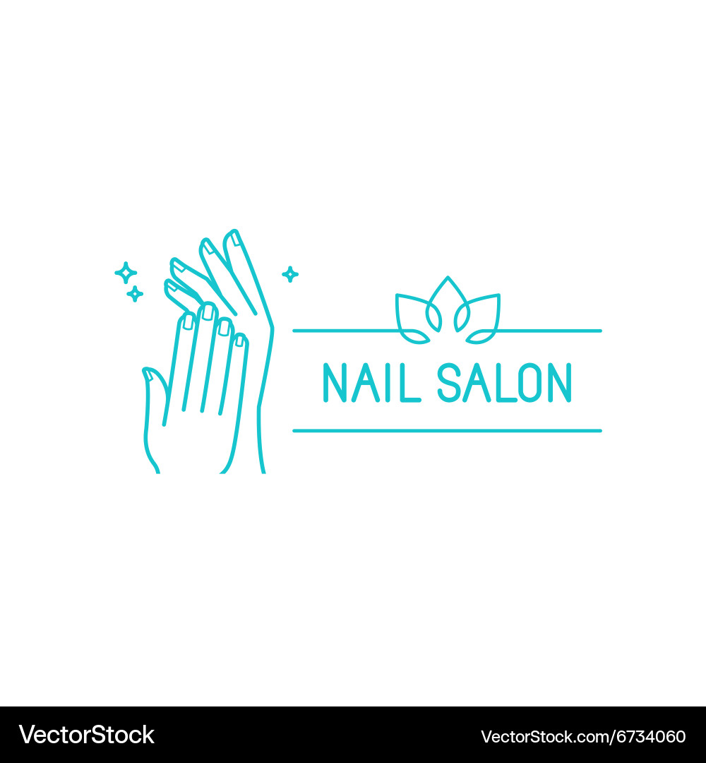 Loog design template in trendy linear style Vector Image