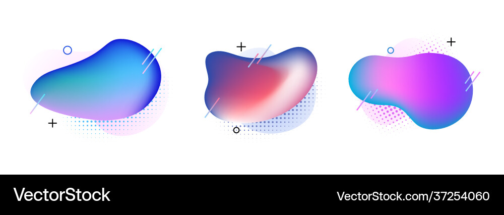 Organic Fluid Shapes - Abstract Blob Set vector image