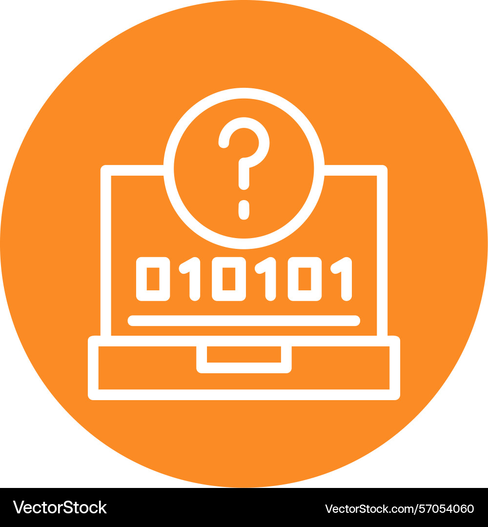 Quiz swift line circle style icon design vector image