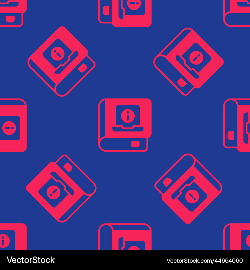 Red user manual icon isolated seamless pattern Vector Image