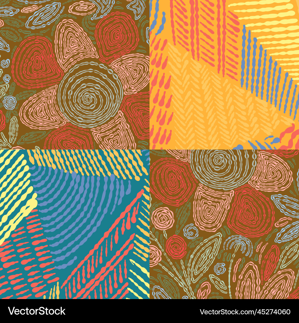 Seamless pattern in style of patchwork Seamless pattern in style of patchwork vector image