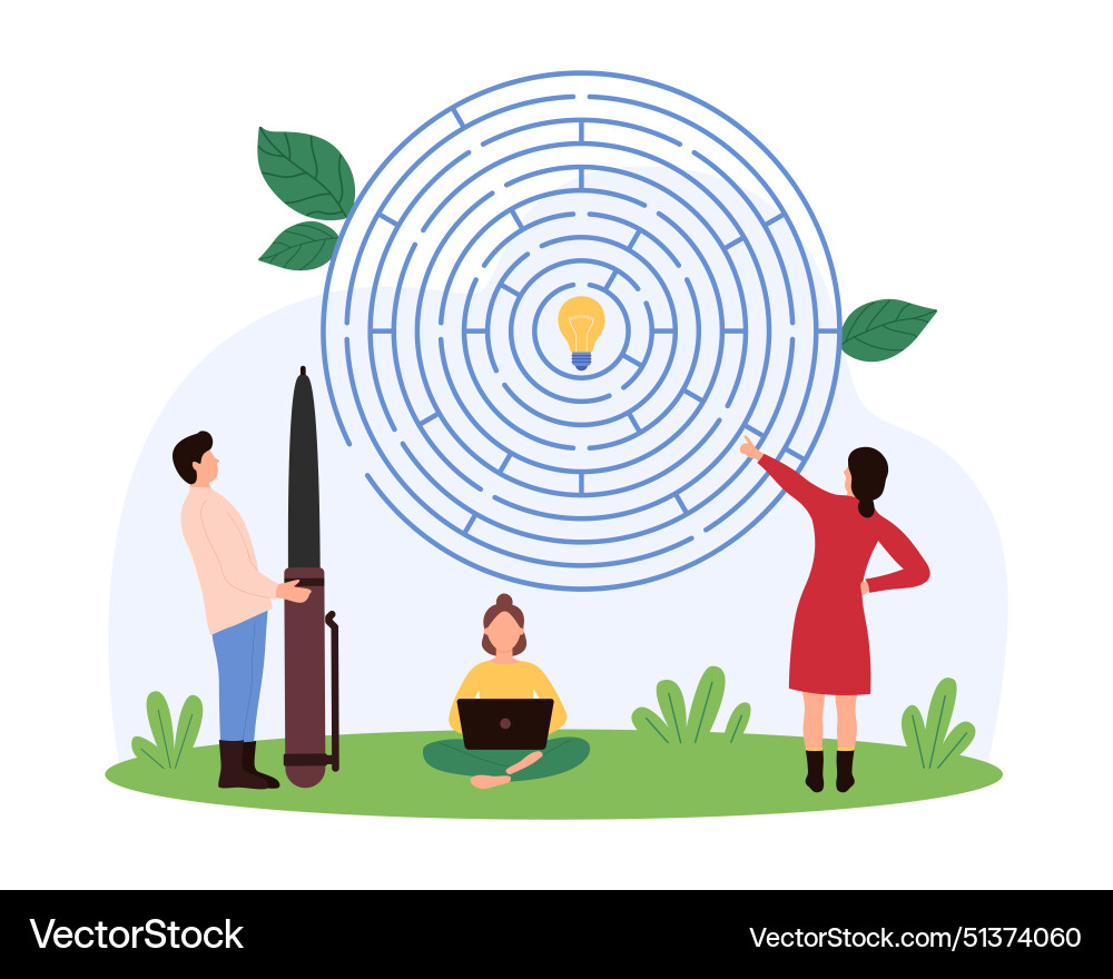 Solving complex problem business communication Solving complex problem business communication vector image