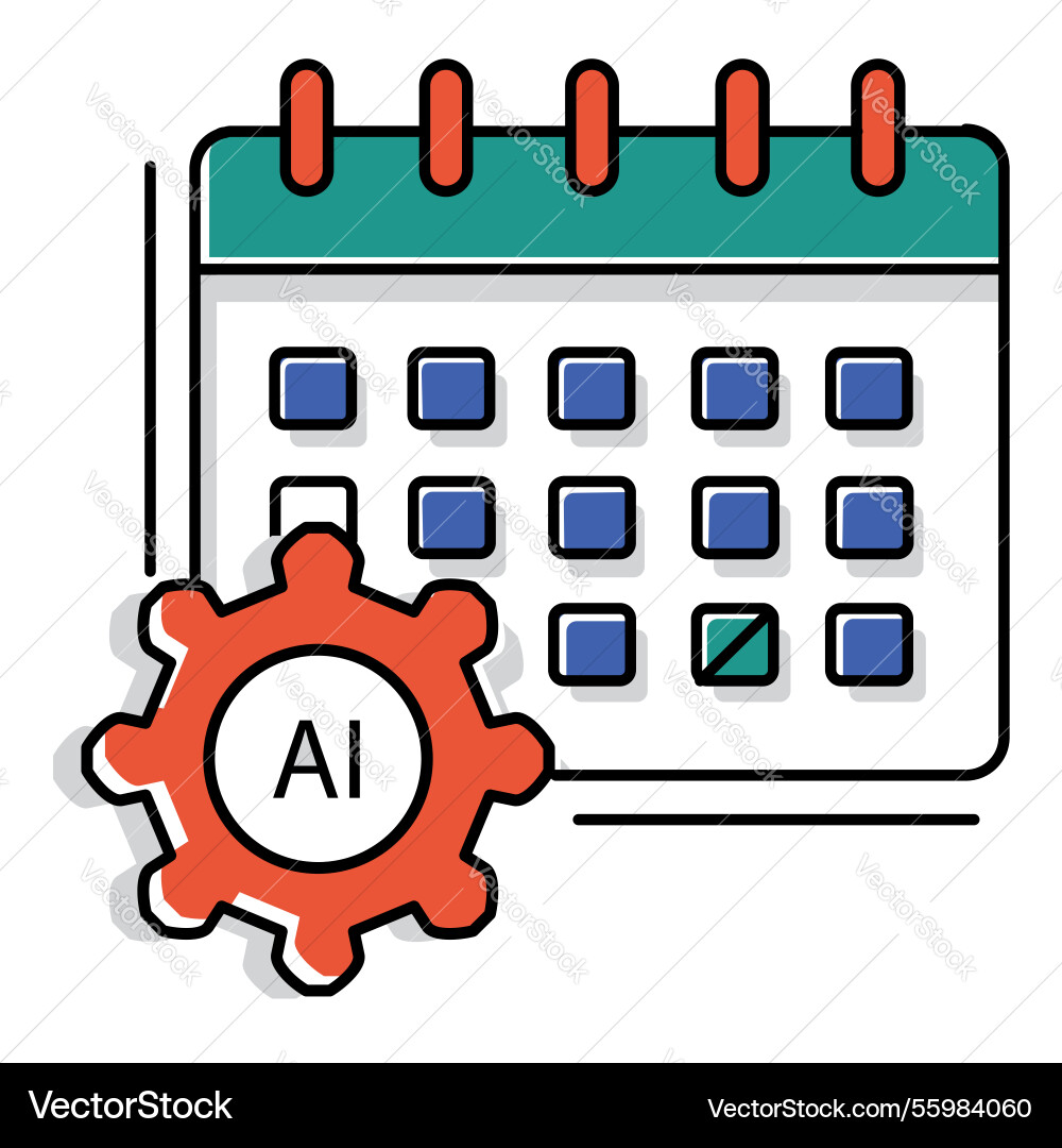 Time off request ai automation icon design vector image