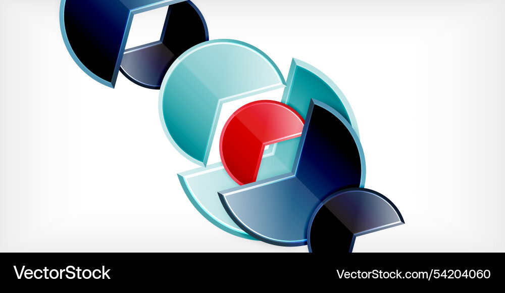 Trendy round shapes with triangular angle design Trendy round shapes with triangular angle design Vector Image