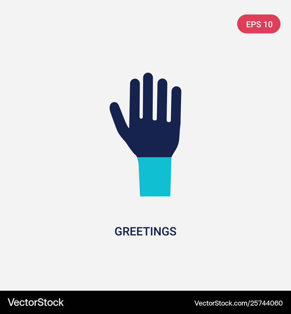 Two color greetings icon from gestures concept Vector Image