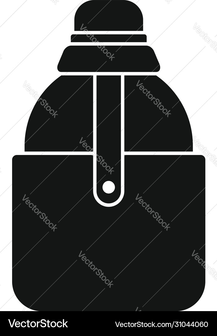 Water flask icon simple style Water flask icon simple style vector image