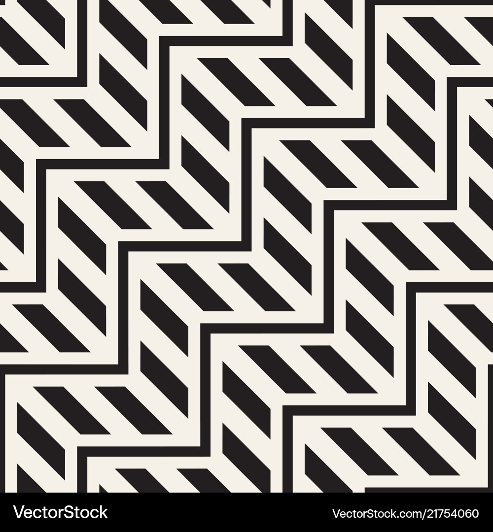 Zigzag Line Pattern - Monochrome vector image